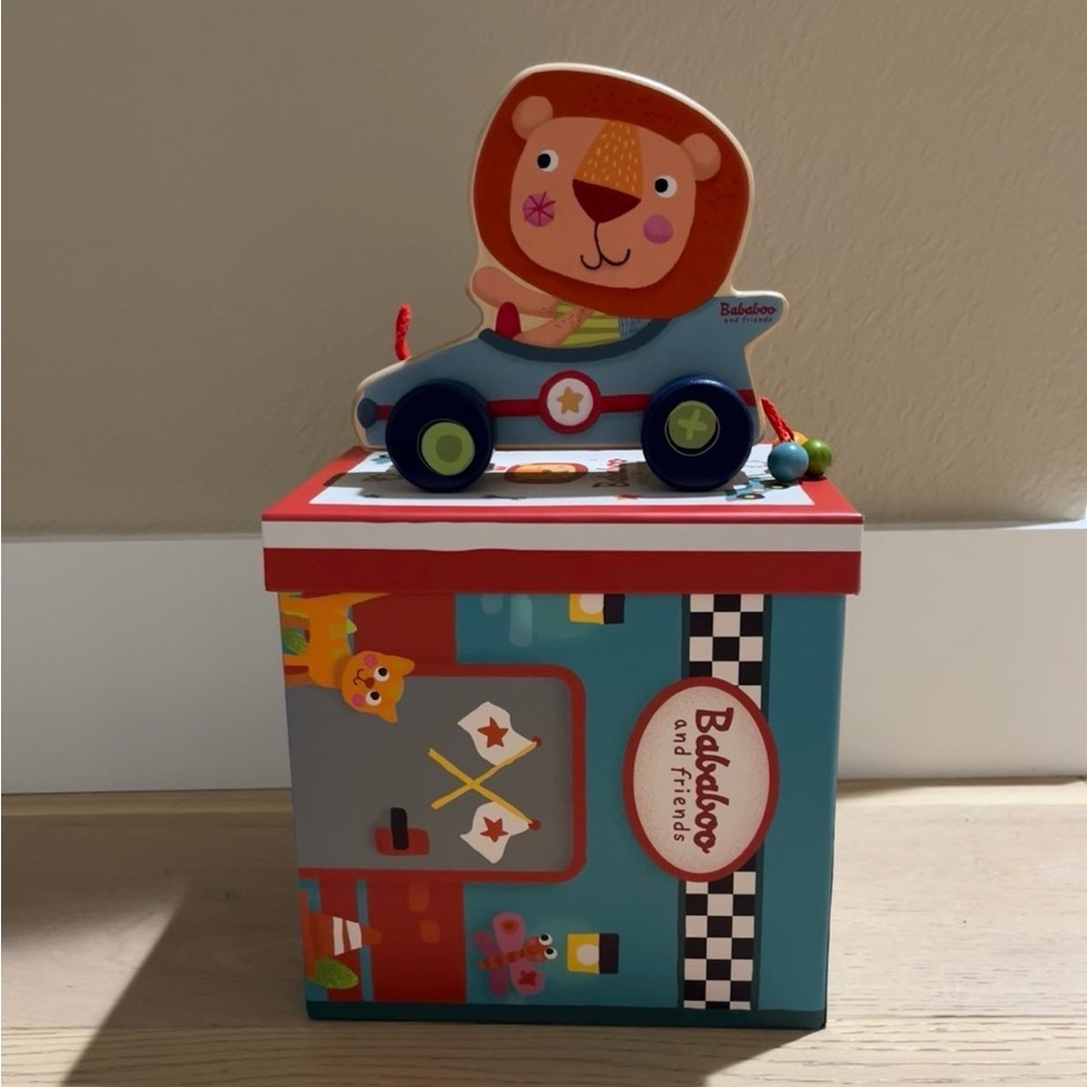 Lion Bababoo Push and Pull Race Car Toy